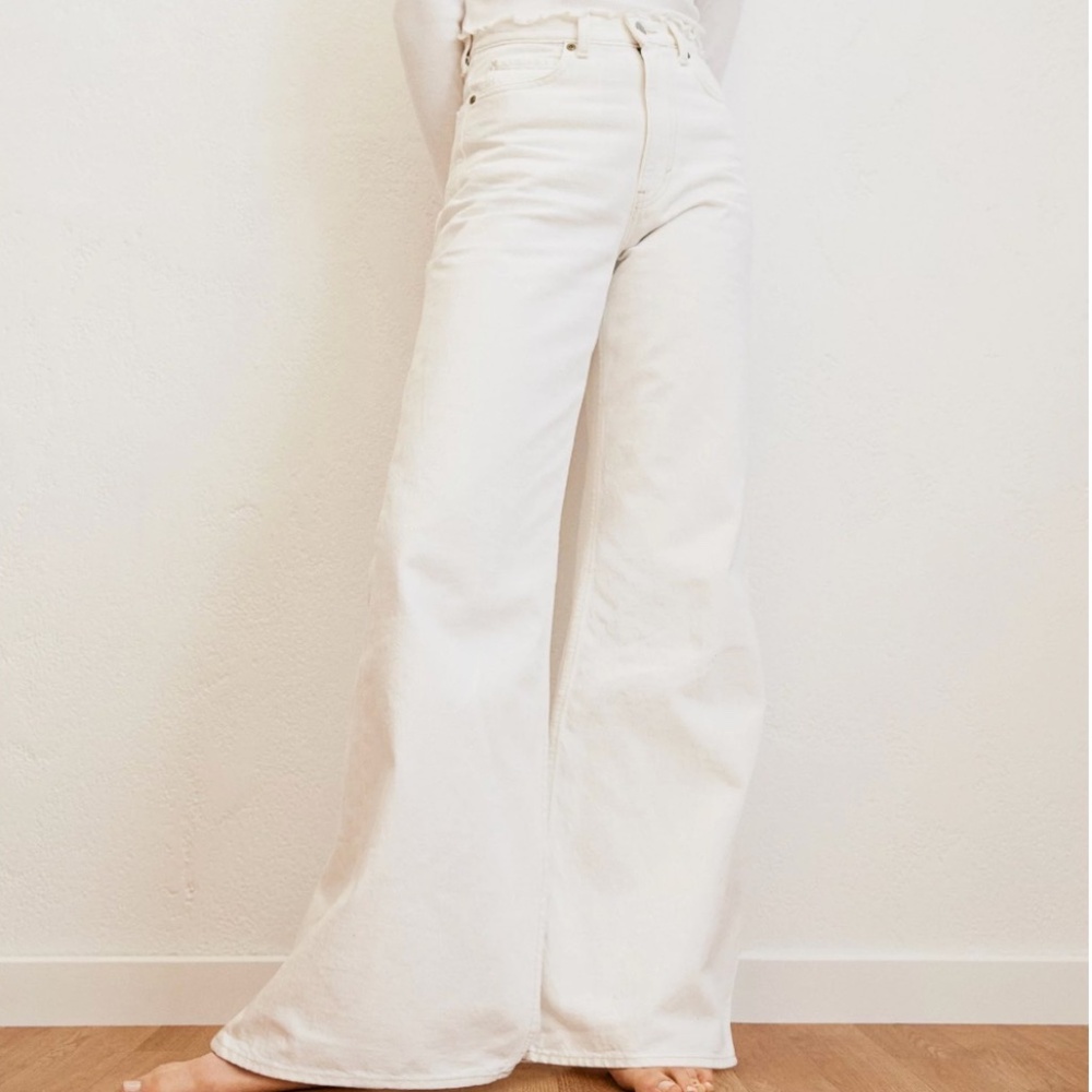 H&M x Lee collaboration wide leg jeans